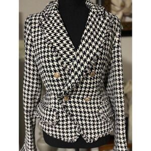 Anthropologie Dolan tweed houndstooth blazer size Medium